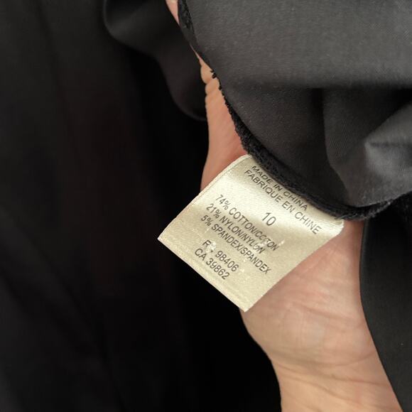 Theory Danela Shift Dress 10 Black Boatneck Capsule Minimalist Stretch - Picture 3 of 5